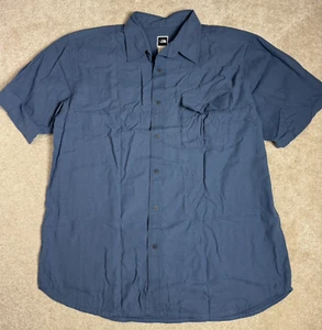 The North Face Mens Button Up Shirt XL Blue Outdoors Logo Casual - Picture 1 of 6