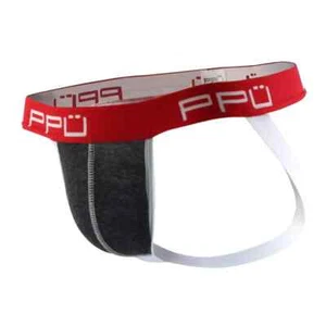 PPU 1308 Jockstrap Color Gray-Red Size XL - Picture 1 of 2