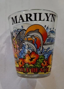 Schnapsglas Souvenir Myrtle Beach SC Name Schnapsglas "Marilyn" 2,5x2x1,5 - Bild 1 von 4