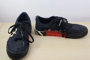 Off White c/o Virgil Abloh Low Black/White Vulcanized Canvas Größe UK 10 EU 44 sehr guter Zustand - Bild 1 von 10