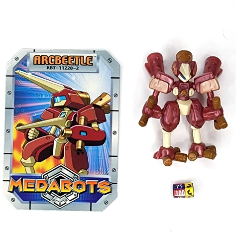 2001 Medabots Robattle 2.5" Arcbeetle Medabot Complete Mini Figure Hasbro Cover