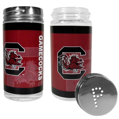 South Carolina Gamecocks Glass Salt and Pepper Shakers [NEW] Tailgate Kitchen Cover