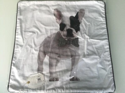 Pottery Barn PB Adolescente Bulldog Francés ASPCA Fiesta Perros Funda de Almohada 18" Nueva Foto 1 de 4