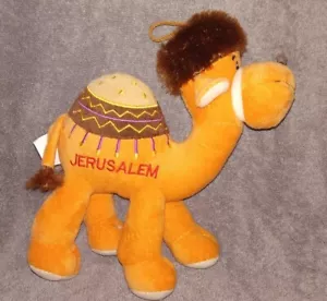 Süße Stofftier Plüsch Kamel Puppe mit Jerusalem bestickt unter Sattel Souvenir - Bild 1 von 5