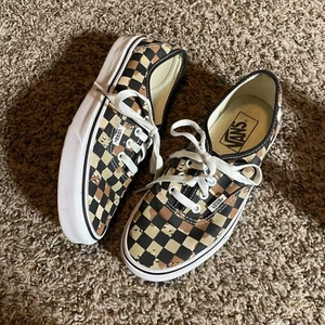 Vans Shoes Sneakers Size 5.5 Mens Classic Authentic Checkered Camo - Pre-Owned - Picture 1 of 12