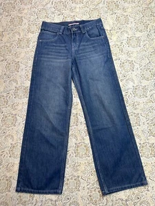 VTG Tommy Hilfiger Girls Youth Sz 14 Wide Leg Mid Rise Denim Designer Jean Blue - Picture 1 of 12