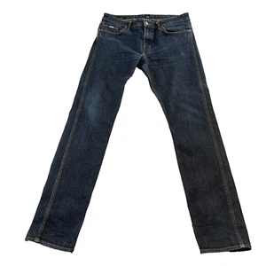 Hugo Boss Mens Jeans W33 L32 Slim Fit Dark Blue Whisker Stretch Zip Fly Delaware - Picture 1 of 14