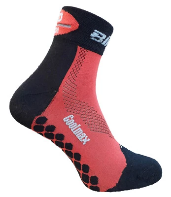 CALCETINES DE BICICLETA Antibacterianos Cortos Verano Ciclismo SISTEMA LED REFLECTANTE Negro/Rojo Foto 1 de 4