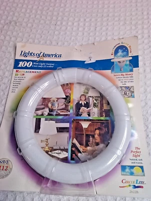 Vtg Lights of America Fluorescent Circline Replacement Bulb 75W Diameter 2622B  - Image 1 of 4