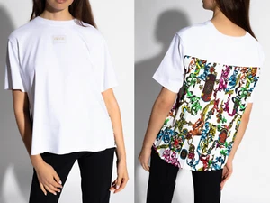 Versace Jeans Couture Patterned Baroque Top Blouse Shirt Oversized Shirt New XXS - Picture 1 of 16