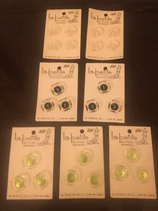 Vintage "la petite" No. 9535 Clear Octagon Buttons w/smaller round inset - Picture 1 of 4