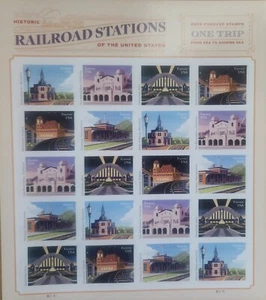 2023 US Scott #5758-62 - Historic Railroad Stations, Sheet of 20 Forever Stamps - Picture 1 of 1