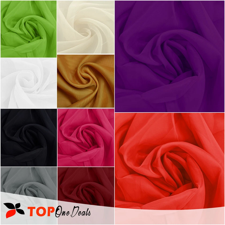 VOILE FABRIC WIDE 118'' (300cm) SOLD BY THE METER  13 Colours  Free Delivery  - Image 1 of 1