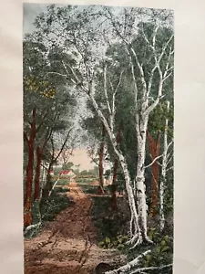 The Farm Road - schön detaillierte Radierung - Hamilton Hamilton - 1847-1928 - Bäume - Bild 1 von 11