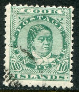 Cook Islands 1893-1900 wmk 12b perf 12x11½ 10d SG 10 used (cat. £50)