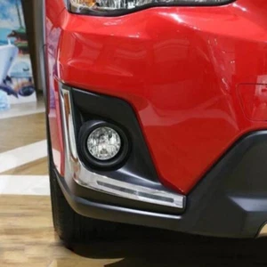 For Subaru XV Crosstrek 2018-2020 Chrome Front Fog Light Lamp Eyelid Covers Trim - Picture 1 of 6
