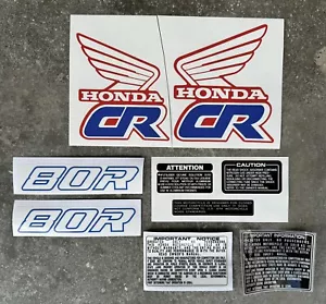Honda 1990 CR80 Reproduction Decal Set / Sticker Kit / Graphics Kit - Picture 1 of 6