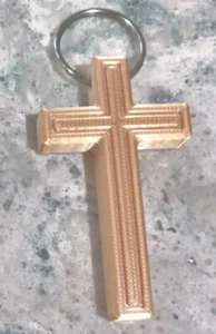 Cross Keychain Gold 3D Printed Religious - Picture 1 of 2