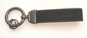 LLAVERO DE CUERO PARA AUDDI CON SOLDADURA ROJA - Imagen 1 de 1