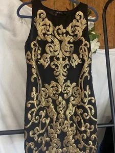 Vestido informal dorado para mujer Dex M usado 1x - Imagen 1 de 6