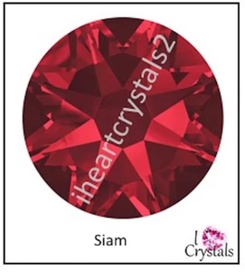 SIAM Red 12ss 3mm 2088 IHC Austrian Crystal Flatback Rhinestones ss12 144 pcs - Picture 1 of 6