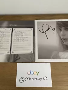 Taylor Swift The Tortured Poets Department Vinyl + Hand Signed Photo HEART - Picture 1 of 4