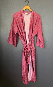 Bill Blass Men's Bathrobe One Size Vintage Geometric Polyester Lightweight - Picture 1 of 12