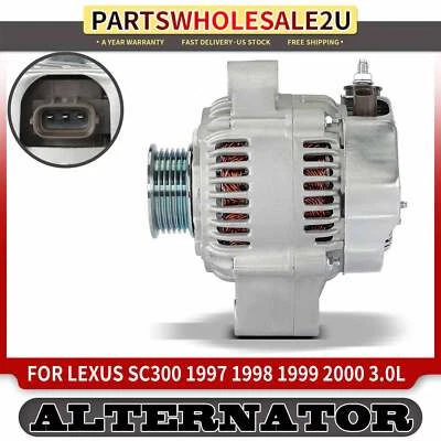 Alternador para Lexus SC300 1997-2000 L6 3,0 L 80 amperios/12 voltios CW polea de 6 ranuras Foto 1 de 4