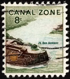 Canal Zone Stamp Scott # 159 Used F-VF Light Cancel - 8 Cents Fort San Lorenzo - Picture 1 of 1