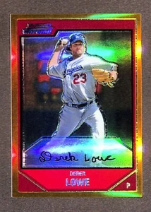 2007 Bowman Gold Refractor #49 Derek Lowe /50 - Picture 1 of 3