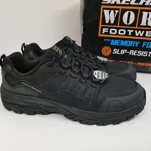 Skechers Fannter Mens Work Shoe Size 11 Black 200000 Memory Foam SR EH - Picture 1 of 11