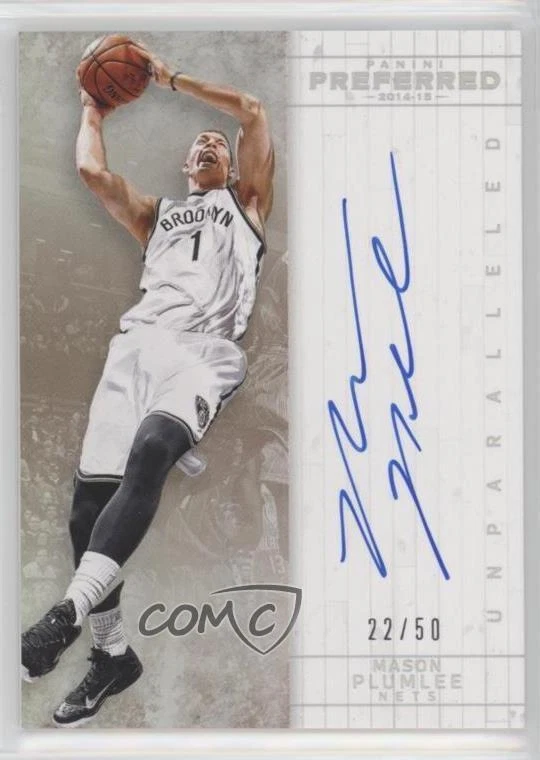 2014-15 Panini Preferred Unparalleled Veterans Auto /50 Mason Plumlee #530 Auto