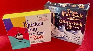 Calendarios de escritorio vintage, sin usar FAR SIDE/SOPA DE POLLO/1999 y 2000 - Imagen 1 de 15