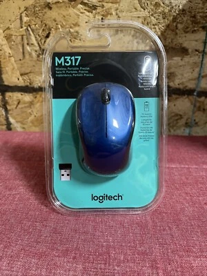 NEW Logitech M317 Wireless Mouse With Unifying Receiver,  Blue - Image 1 of 4