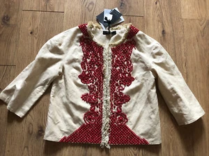 Twin Set Simona Bardieri Beaded Short Blazer Jacket Size S - Picture 1 of 11