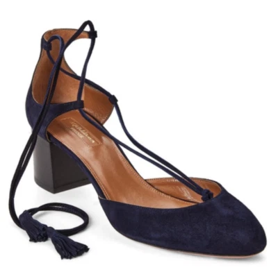 Aquazzura Suede Tassel Accents D'orsay Pumps Women's Size: 8.5 | US7.5, IT38.5 - Image 1 of 4