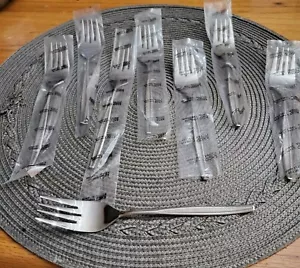 Nuove forchette per insalata inox vecchie stock vintage Ekco Eterna Sorority, set di 8 - Foto 1 di 7