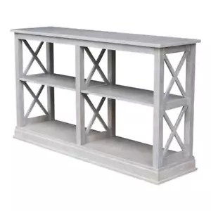 Unbranded Console Table 16" L X 34.5" H, Weathered Gray Standard Rectangle Wood - Picture 1 of 9