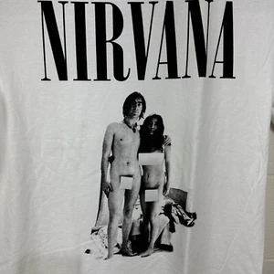 Nirvana T Shirt John Lennon Yoko Ono Sub Pop Jeff Ross Modern Reprint NSFW XL - Picture 1 of 19