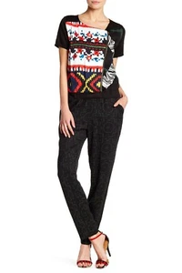 Desigual Women's One piece Jumpsuit Marie color Black Multi Size 30 (6 US) NEW - Picture 1 of 2