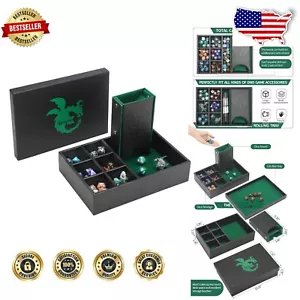 Portable Dice Rolling Tray & Tower with Storage - Perfect for D&D RPG Games - Picture 1 of 9
