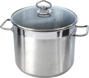 Pendeford 3.5L Stainless Steel Stock Pot With Glass Lid Hard Wearing & Practical - Picture 1 of 3