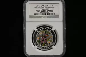 2013 Canada. 10 Dollars. "Twelve-spotted Skimmer Colorized". - Picture 1 of 1
