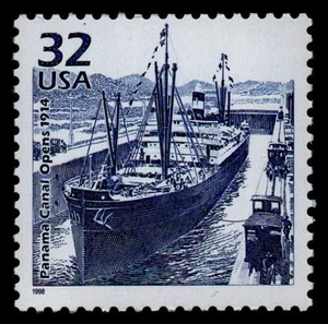 USA, SCOTT # 3183-F, MNH - PANAMA CANAL OPENS IN 1914, SHIPS and BOATS - Picture 1 of 2