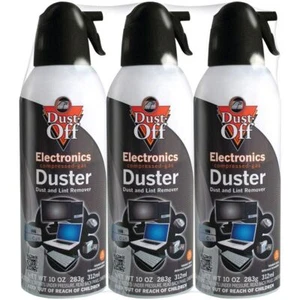 3-Pack Falcon Compressed Air Gas Duster Cans Computer Dust Off 10oz Keyboard - Picture 1 of 5