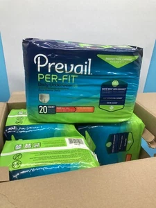 Prevail Per-Fit Adult Unisex Daily Underwear/Diapers - Medium - 4 Bags of 20 - Picture 1 of 6