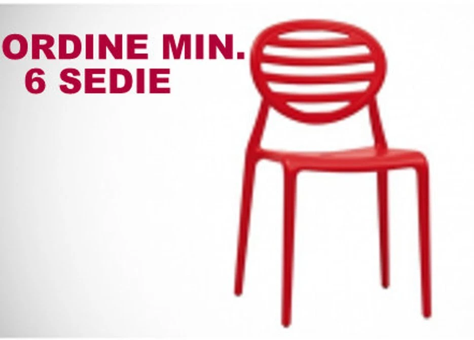 SEDIA TOP GIO SCAB IMPILABILE ROSSO  RISTORANTE BAR CUCINA RISTORANTE LOCALE - Immagine 1 di 1