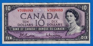Canada $10 1954 BC-40b / P-79b - QE II  Circulated Note  L/T 7098089 - Bild 1 von 4