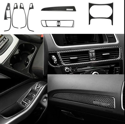 Cubierta interior completa de fibra de carbono 8 piezas apta para Audi Q5 2010-2018 Foto 1 de 4