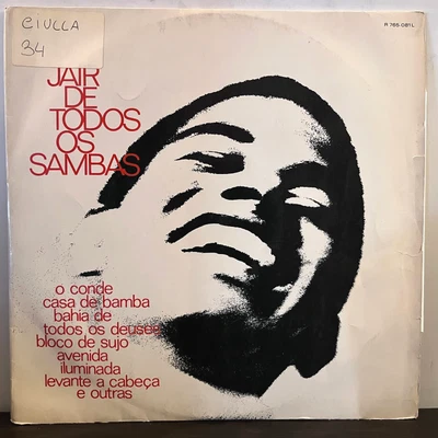 JAIR RODRIGUES - De Todos Os Sambas (1969 Brazil) - 12" Vinyl Record LP - VG+ Foto 1 de 3